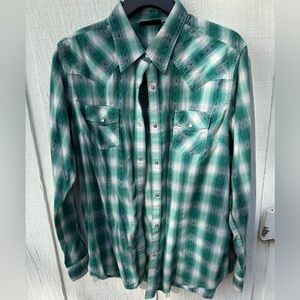 Women’s Pearl Snap Blouse Large Wrangler